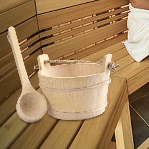 Wooden sauna barrel and ladle - sauna,