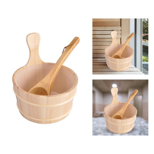Wood sauna bucket with - 4l,