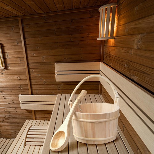 Sauna barrel and ladle - and,