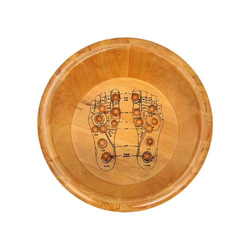Wooden foot bath with massager - bath,