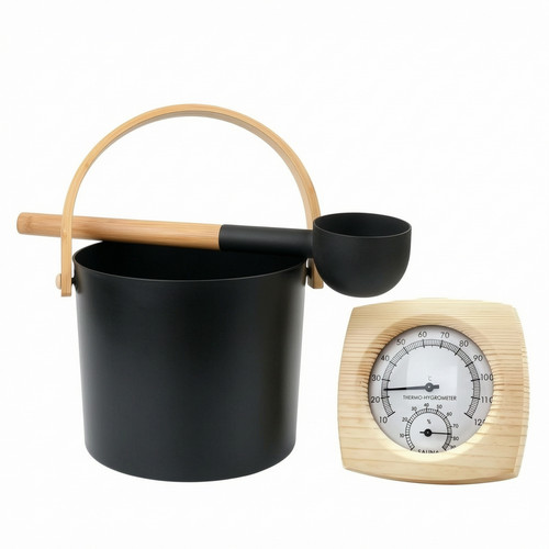 Sauna bucket ladle bamboo - sauna,