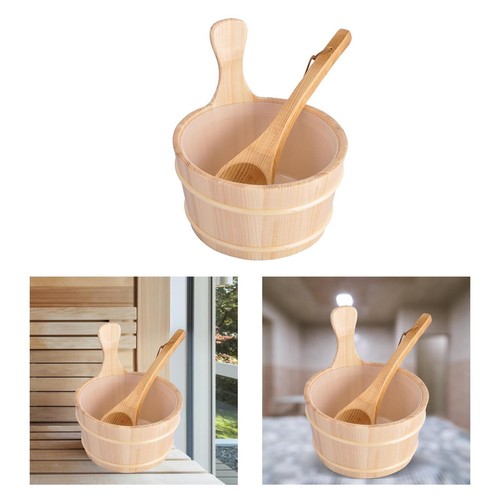 Solid wood sauna bucket - sauna,